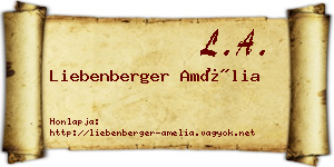 Liebenberger Amélia névjegykártya